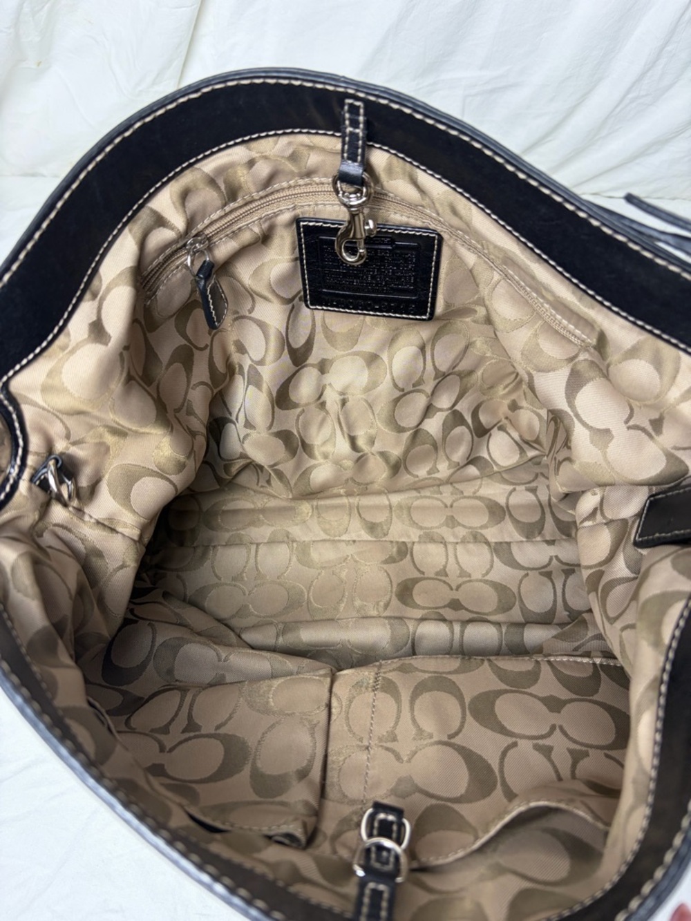 Vintage Coach B060-5717 Black Pebbled Leather Hobo Shoulder Bag - Picture 11 of 12